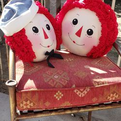 Raggedy Ann & Andy Pillow Fabric Panel by Daisy Kingdom

