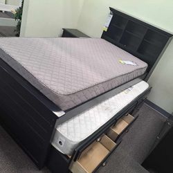 Twin/Twin Bedset W/3 Storage Drawers & Shelf(Mattress Included:$769)