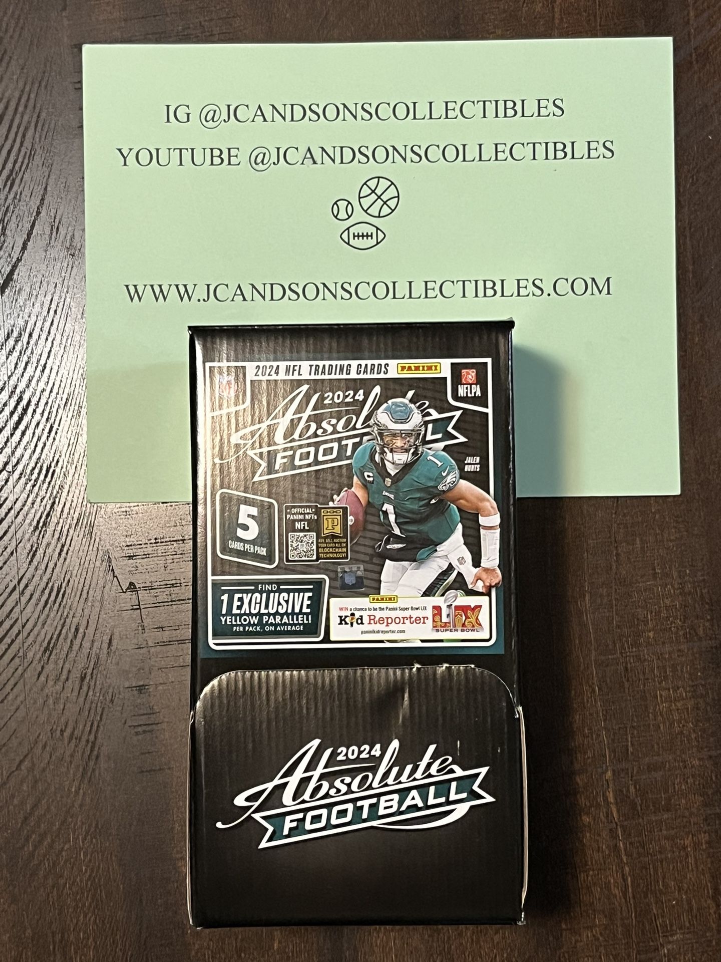 2024 Panini Absolute Football Gravity Feed 48 Packs Yellow Parallels Explosive