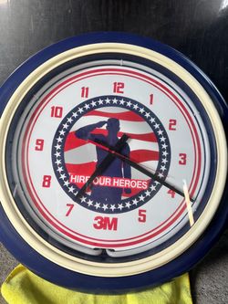 3M Hire Our Heroes Wall Clock