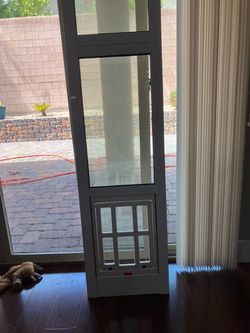 Doggy door for glass slider.