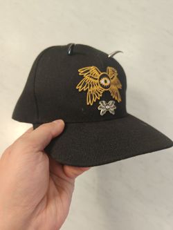 Custom Design Black Snapback Cap with Angel Embroidery