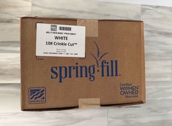 White crinkle spring fill paper
