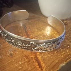 Silver Cuff Style Bracelet Fits All