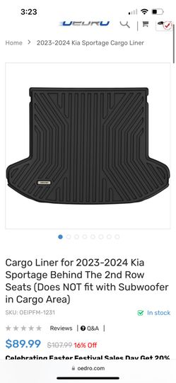 2023-2024 Kia Sportage Trunk May All Weather
