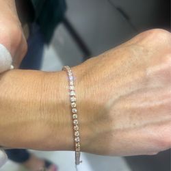 3ctw natural diamond bracelet in yellow gold color