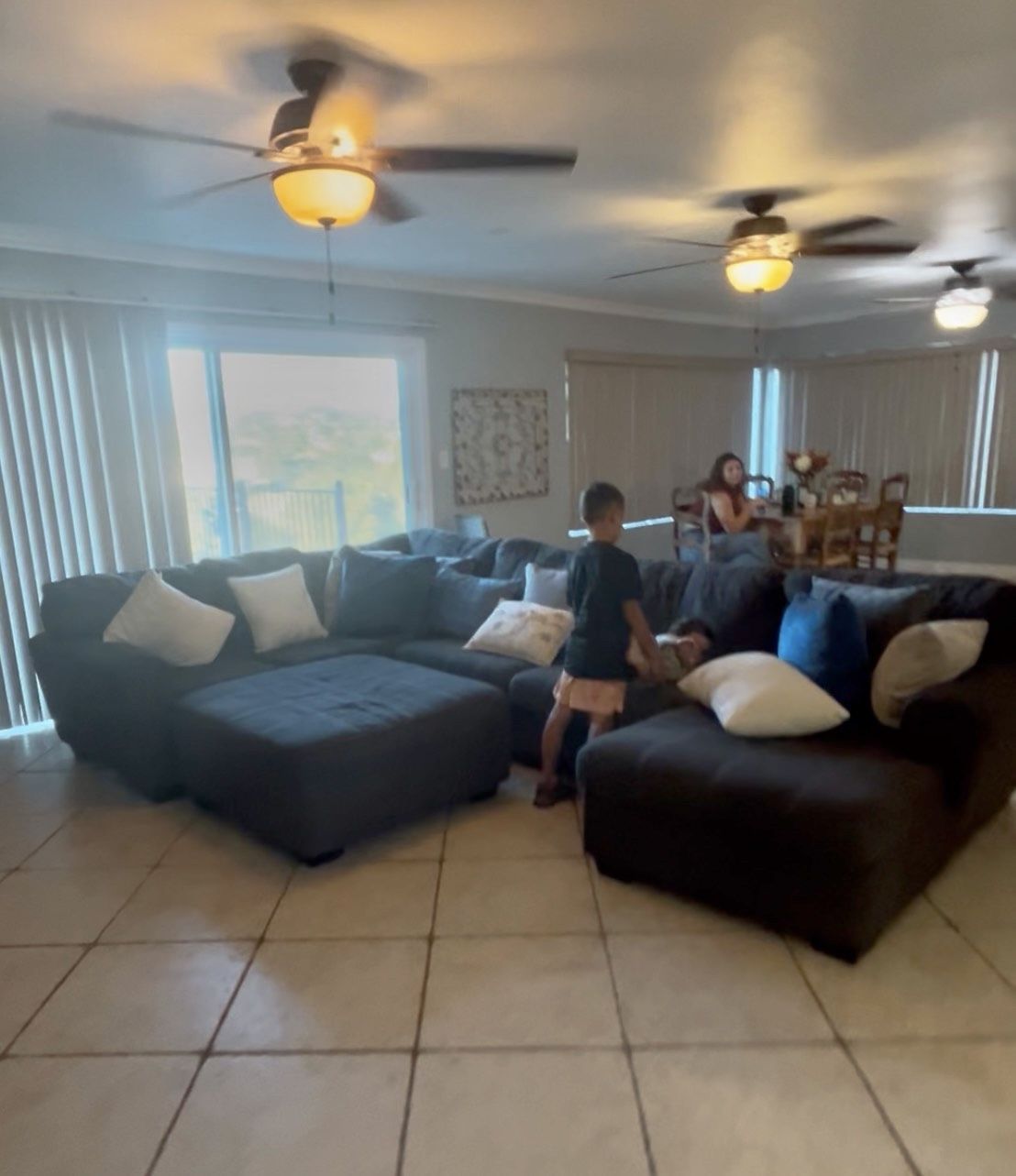 Large Dark Grey Couch