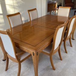 Formal Dining Table - Inlay Wood Top