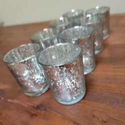 8 Brand New Silver Candle Holders 