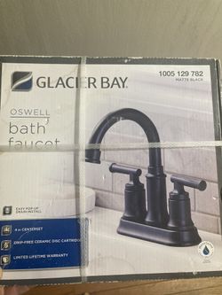 Glacier Bay Matte Black Bathroom Faucet