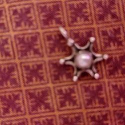Vintage Star With Freshwater Pearl Pendant