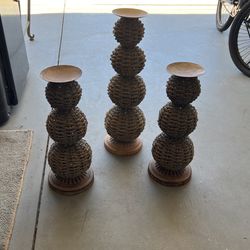 Set Of 3 Decorative Candle Holders