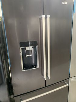 Kitchen aid French door dark stainless