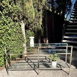 POTTERY BARN Tanner Grand Console Table (65") Media Center Book Shelf 