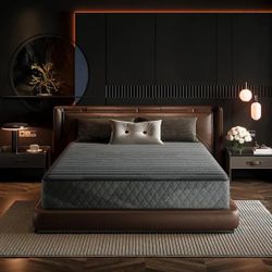 King Size Medium Firm 14 in. Cool Gel Memory Foam Hybrid Mattress with CertiPUR-US, SGS and OEKO-TEX