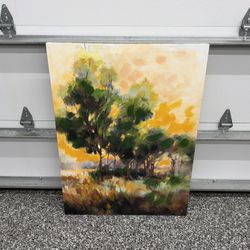 Large Canvas Painting Of Trees 