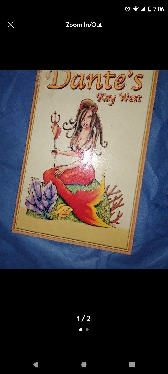 Dantes key West wood plaque wall decor