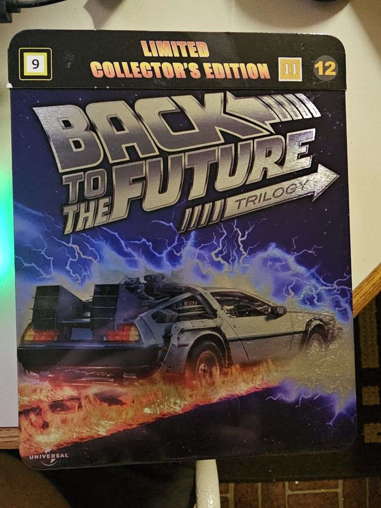 Back To The Future Blu Ray Trilogy Special Collectors Edition with Steelbook Casing