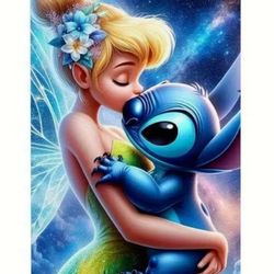 Disney Tinkerbell And Stitch Metal Wall Sign $12
