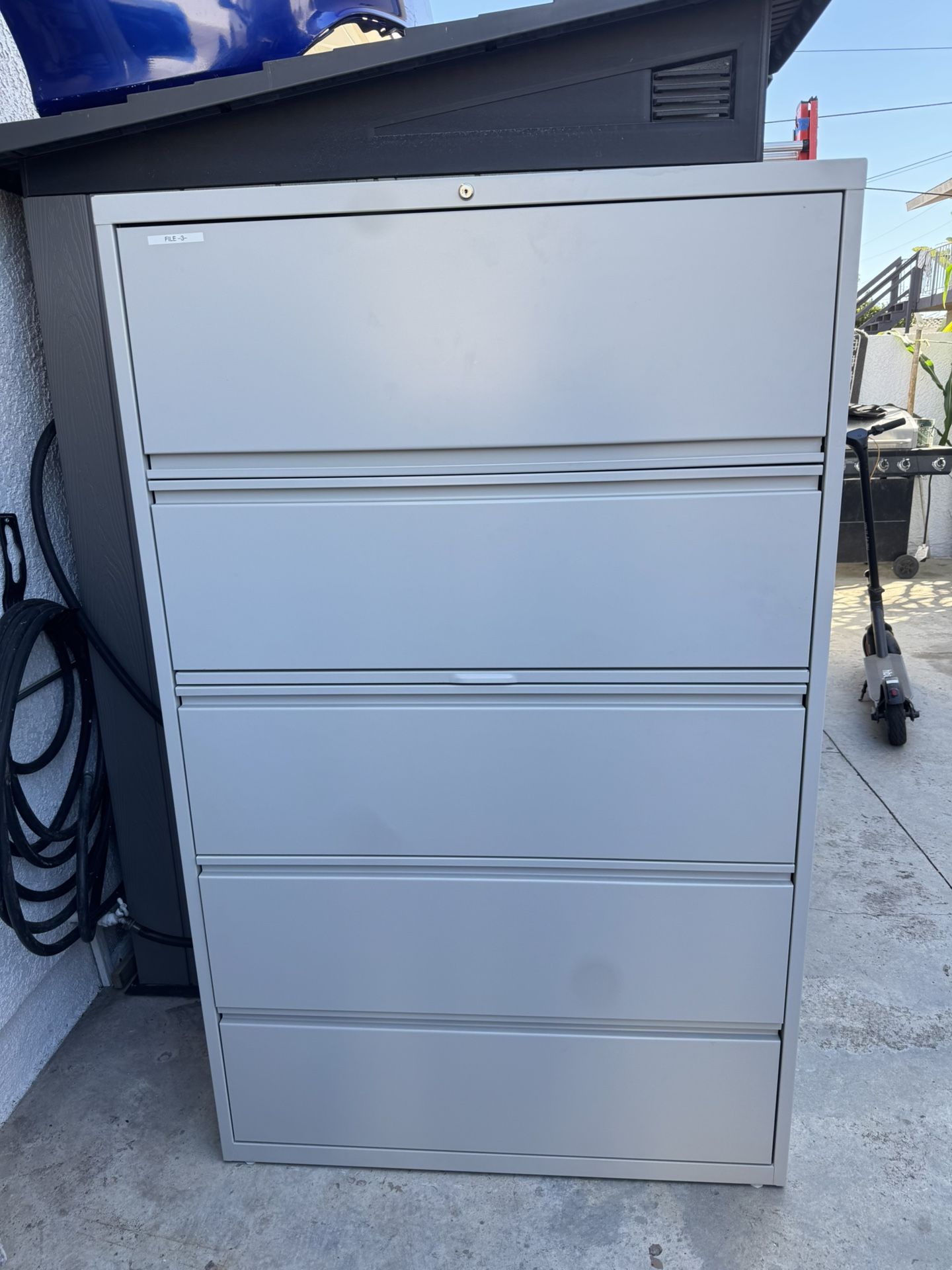 ULINE Lateral File Cabinet 37” 1/2 Length, 42” Width Light Gray