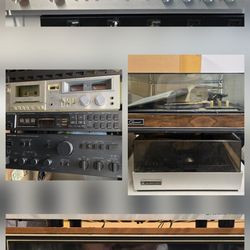 VINTAGE HIFI Stereo LOT: Sansui, Garrard, Onkyo Integra, JVC - Rare Restoration Pieces