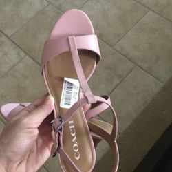 New coach ladies sandals , medium heels, Size US6.5