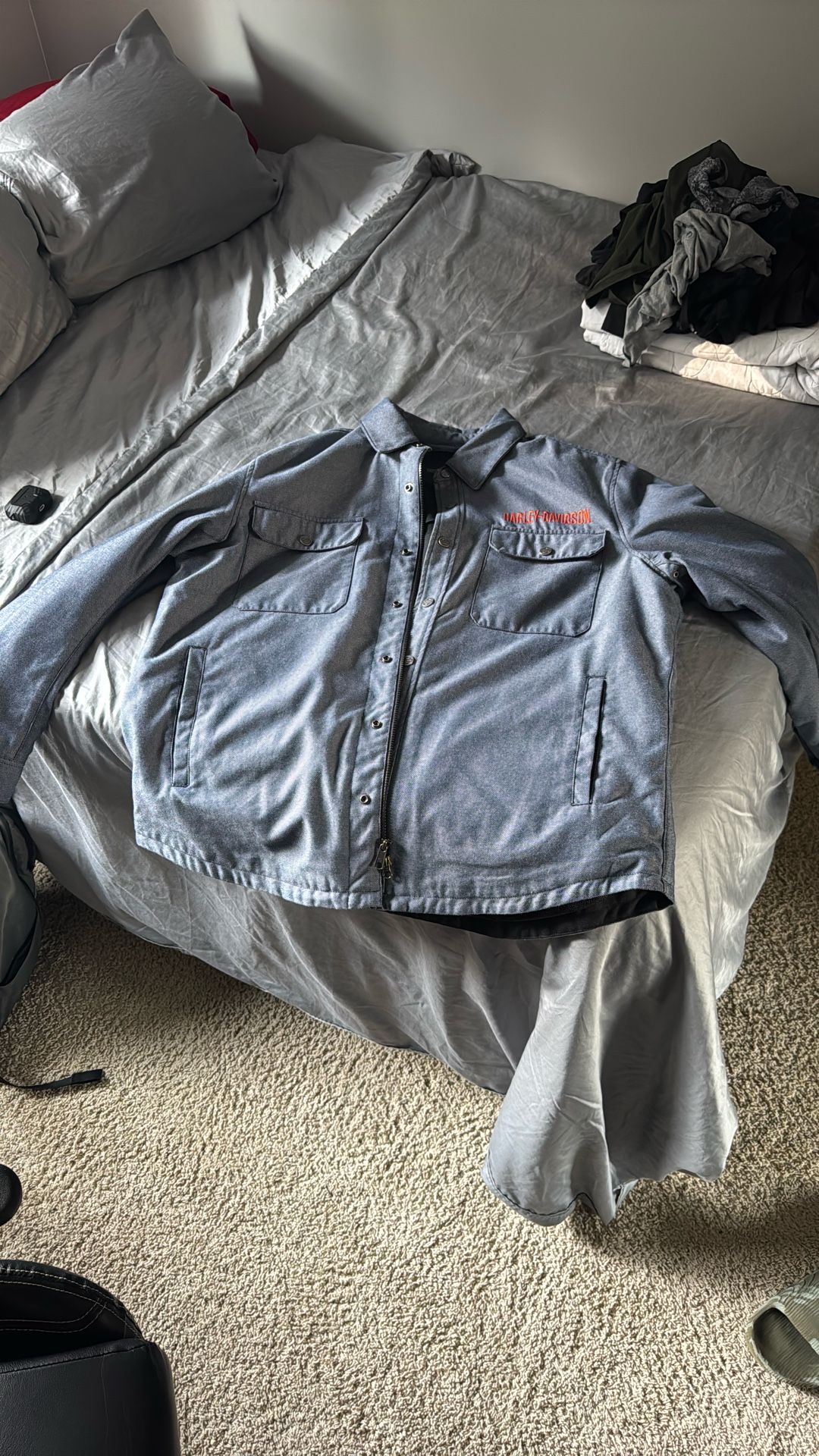 Denim Harley Davidson Riding Jacket 2XL