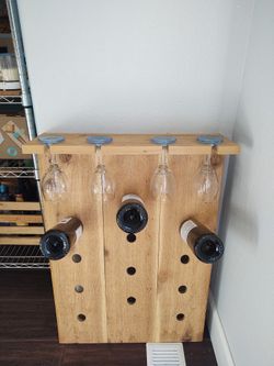 Rustic Wood Wine Rack