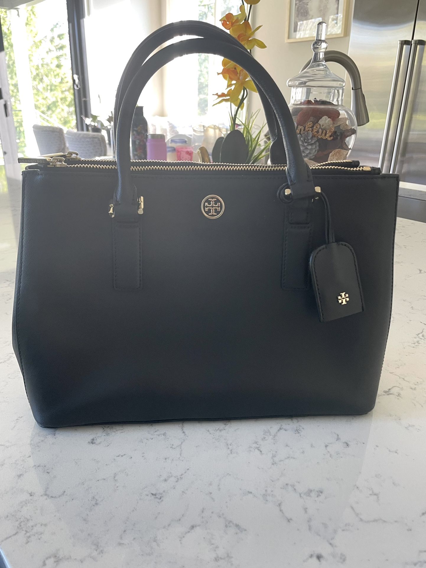 Tory Burch Black Satchel Purse 