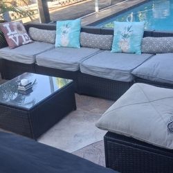 Beautiful 😍 6 Seat Outdoor Furniture Set  Adjustable Rearrange Pool Deck Spa Balcony Lawn Garden Yard Gazebo 