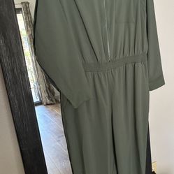 Old Navy Large Green Jogger Jumpsuit 
