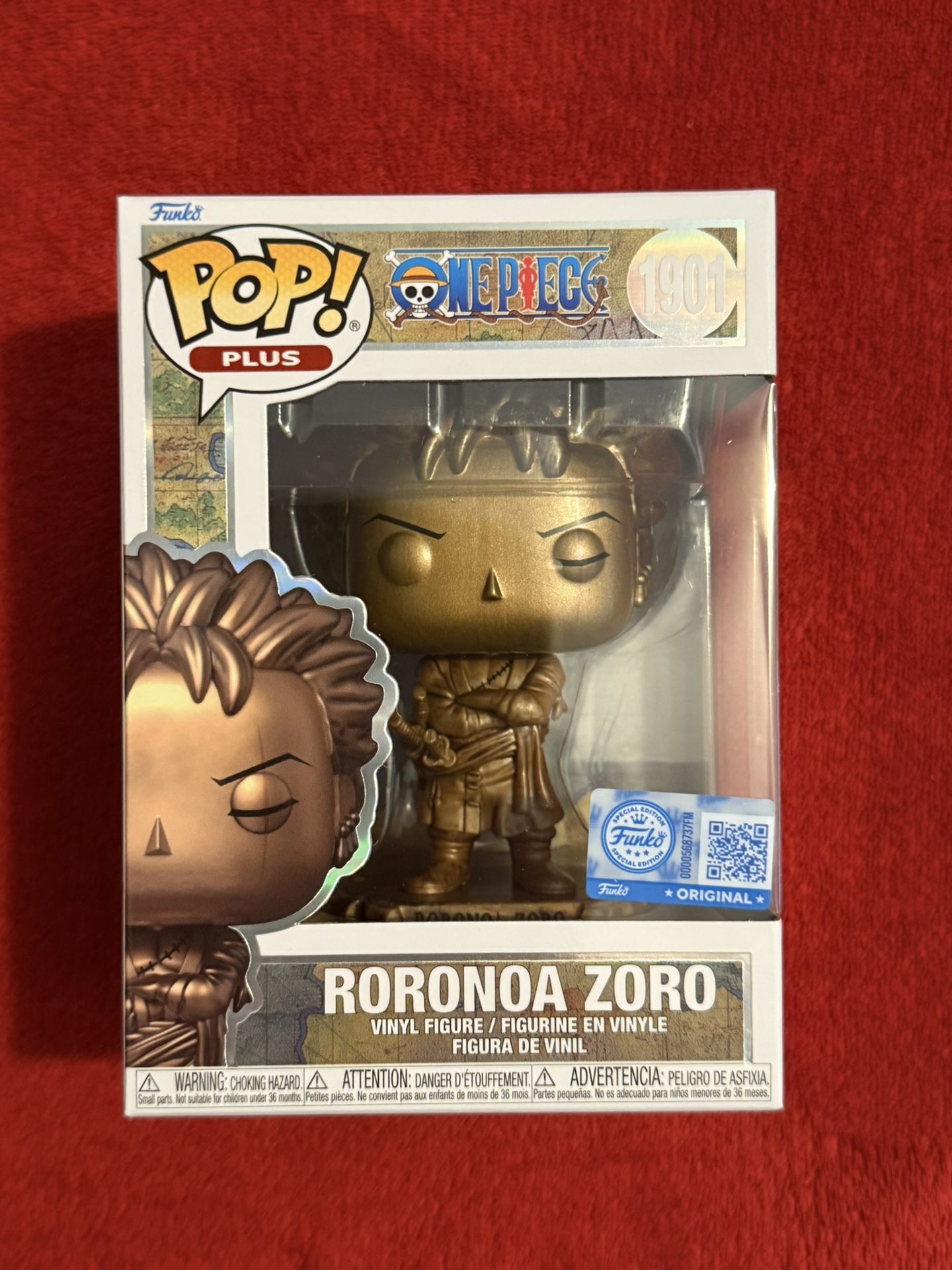 Funko Pop Plus Animation One Piece Roronoa Zoro Bronze #1901 with Hardstack