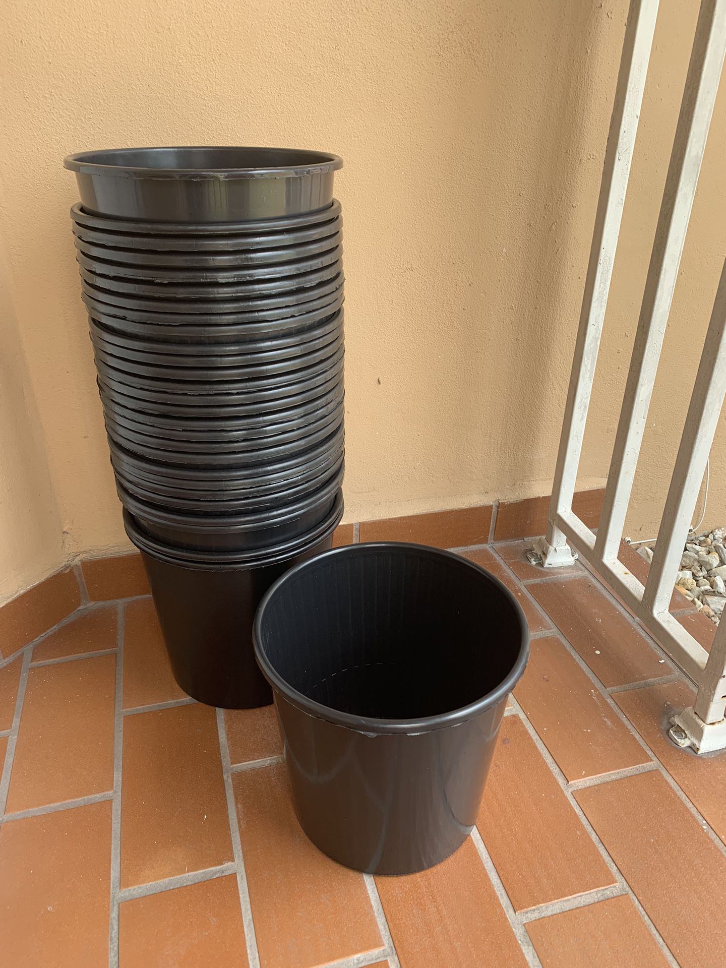 Plastic Buckets New Good For Plants Or Flowers 