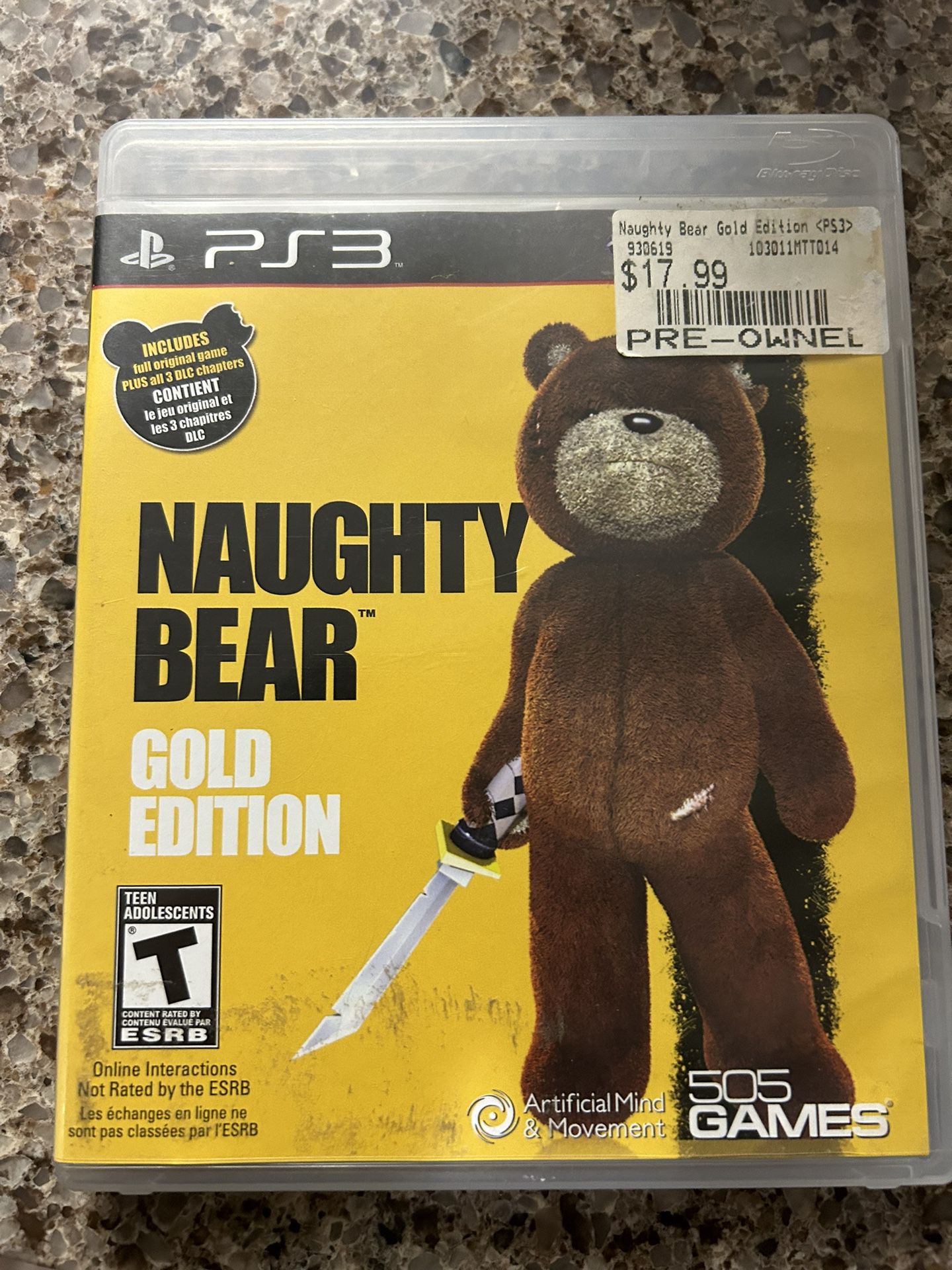 PlayStation 3 Game Naughty Bear Gold Edition 