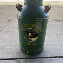 Old McDonald’s Vintage Milk Waste