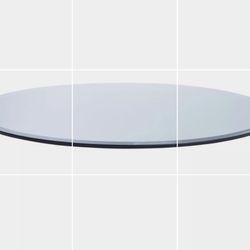 Round Glass 60” Table Top.  Beveled, 60” By 1” Thick. 