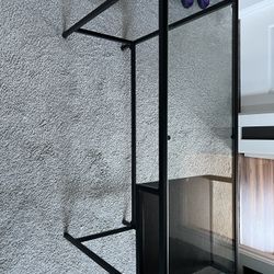 Black Metal & Glass Desk