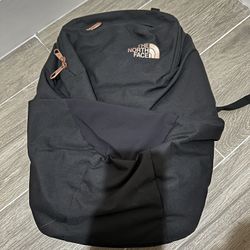 NorthFace Backpack Black/RoseGold - LIKE NEW 