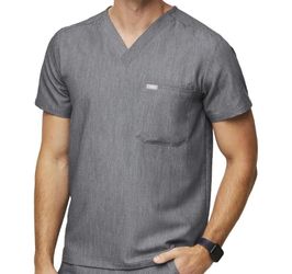 Figs Men top and joggers, size Medium, color Graphite