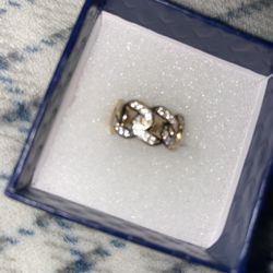 real 10k gold and moisanite ring