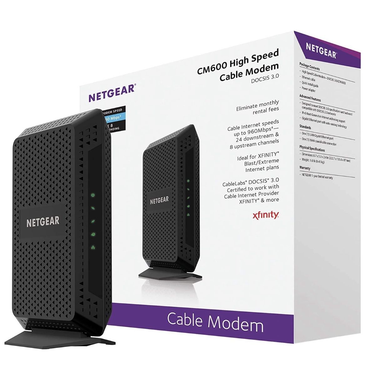 Netgear CM600 modem Docsis 3.0