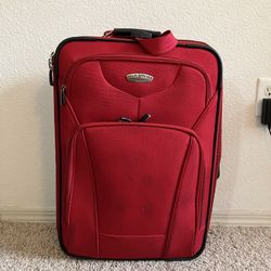 Red Carry-On Luggage (For Travel)