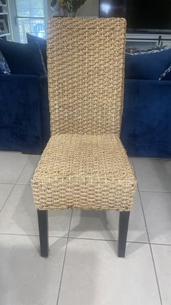 Two Wicker Dining Room Chairs