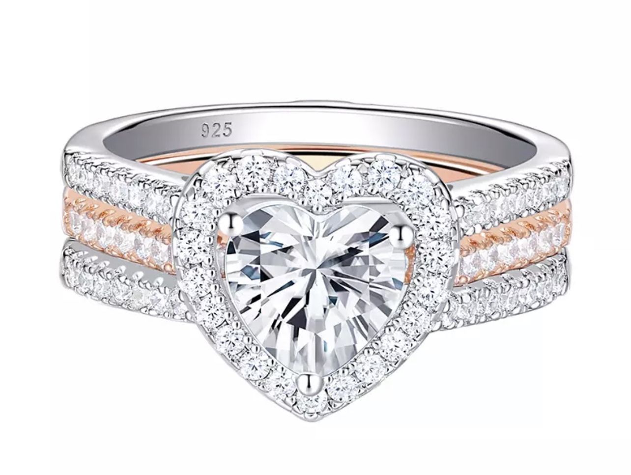 Size 5 Zirconium 925 Silver Ring