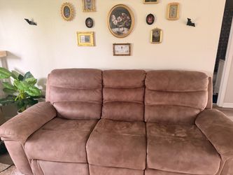 Brown 3 Seater Power Recliner