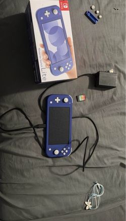 Nintendo Switch Lite Lavender with Box and Charger w/ Animal Crossings