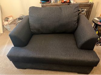 Blue oversized chair