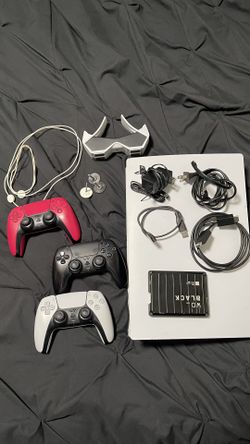 PS5 Digital Edition Bundle,2TB SSD Upgrade, 3 Controllers,Charger station, Wall Mount