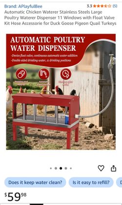 Automatic Chicken Waterer (Stainless Steel)