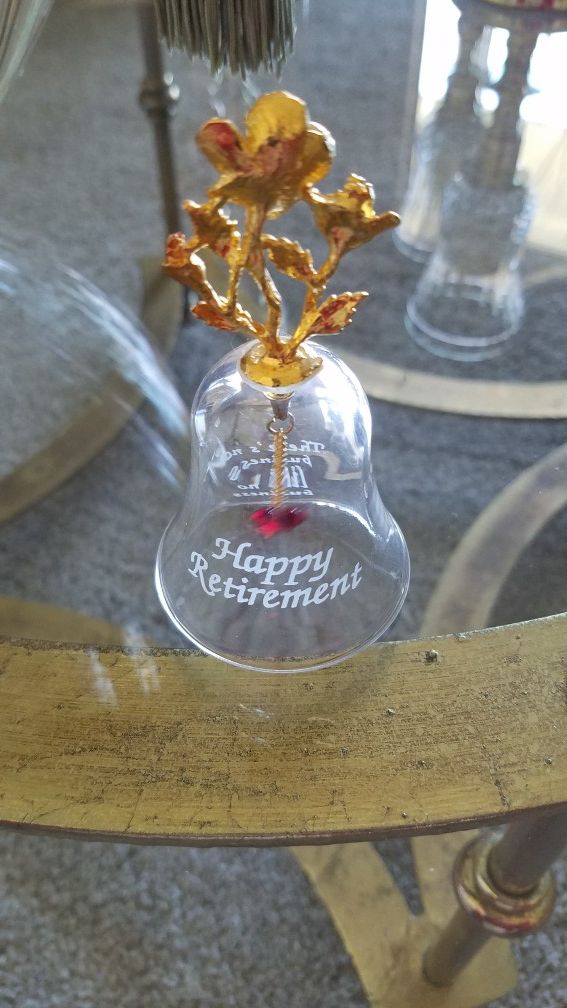 Brand new crystal bell. Gift for retirement .